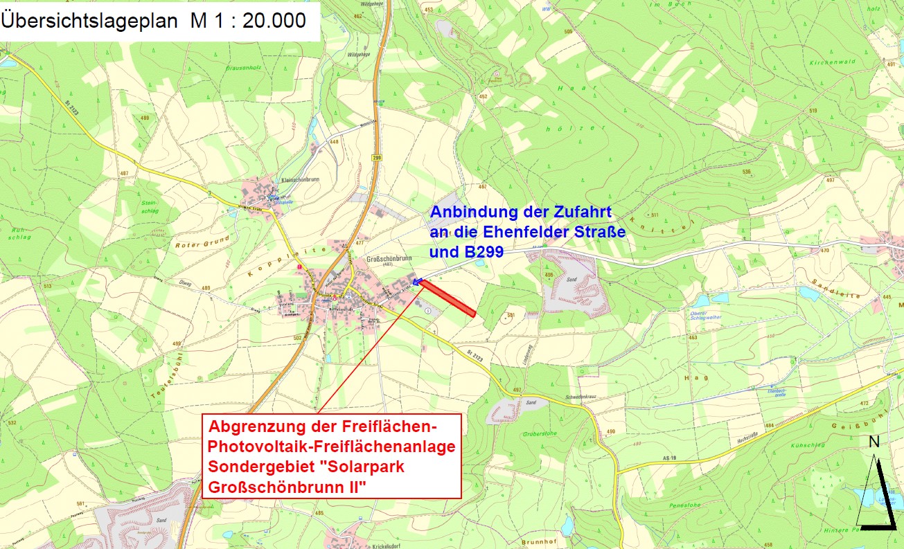 Bauleitplanung: Sondergebiet (SO) �Photovoltaik-Freifl�chenanlage Gro�sch�nbrunn II